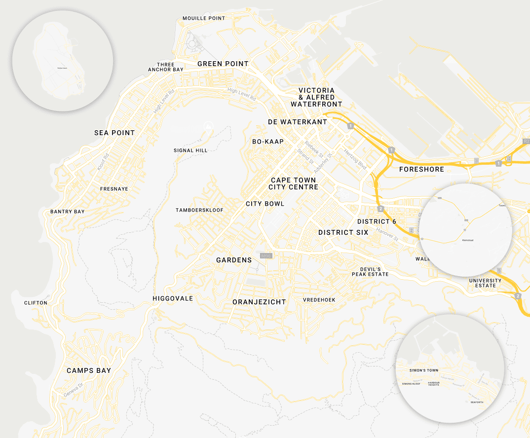 แผนที่ ES Camps-ES Camps Cape Town